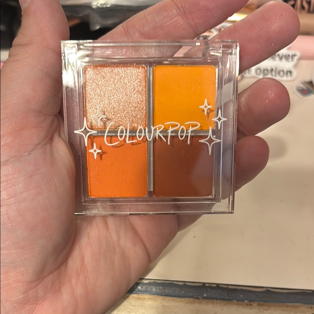 ColourPop Vibrant Eyeshadow Quad - Orange and Gold